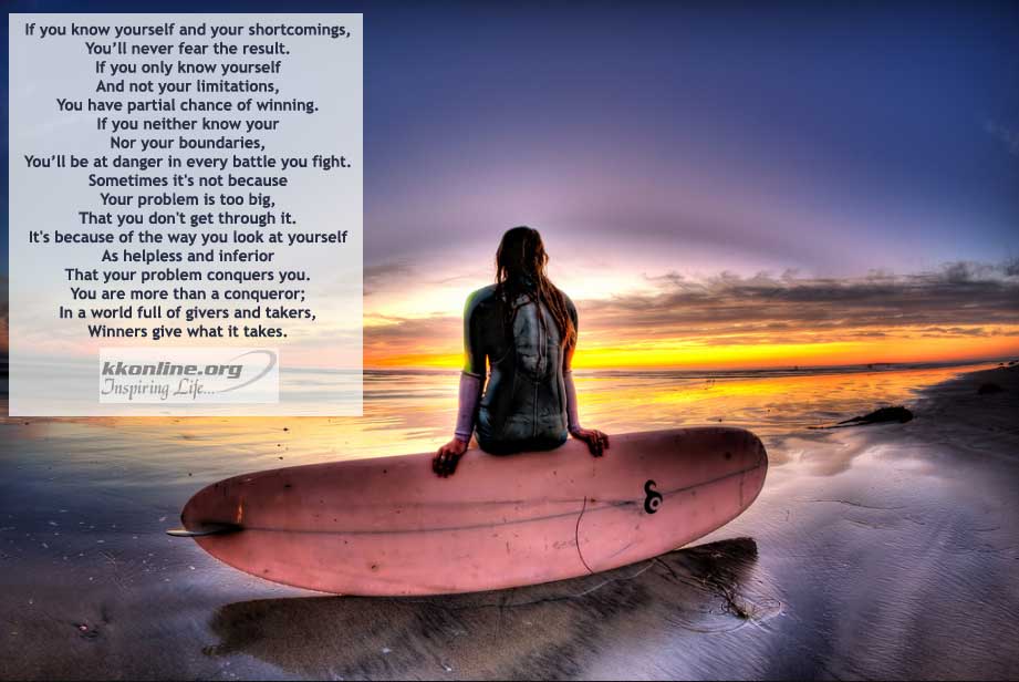 Know your shortcomings