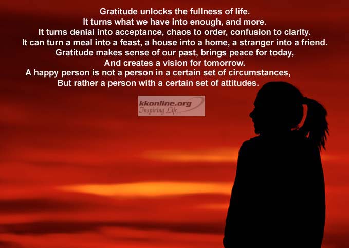 Live with gratitude
