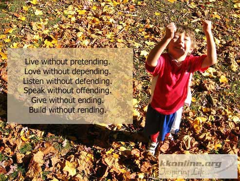 Without pretending 