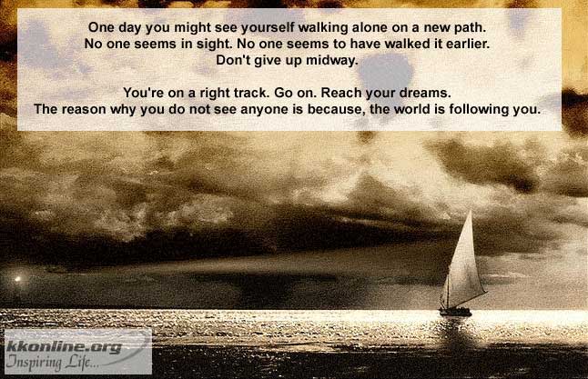 World following you